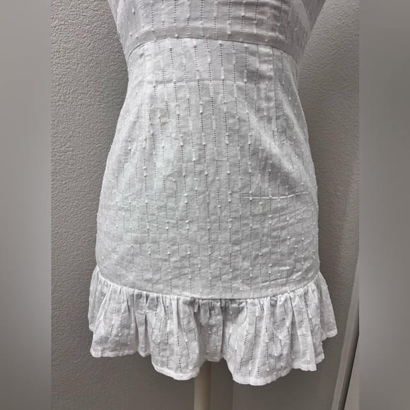 Princess Polly Off the Shoulder Puff Sleeve Eyelet Dress Size US 2 - Picture 5 of 10